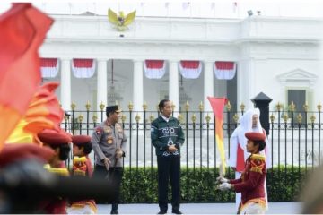 Presiden Joko Widodo Melepas Kirab Merah Putih