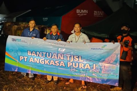 Angkasa Pura I dan Satgas BUMN Berikan Bantuan Gempa Cianjur