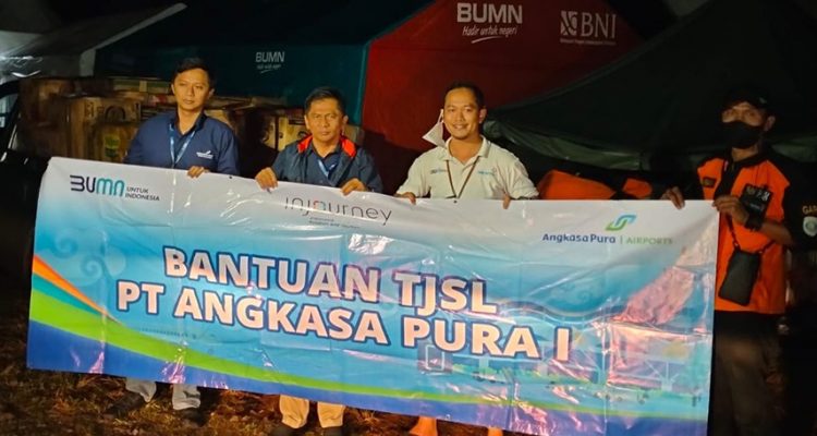 Angkasa Pura I dan Satgas BUMN Berikan Bantuan Gempa Cianjur