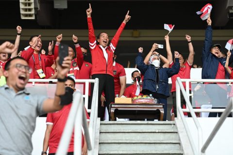 Presiden Jokowi Saksikan laga Piala AFF Antara Timnas Melawan Thailand