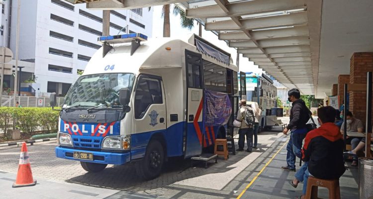 Suasana Lokasi SIM Keliling di Daerah Jakarta Barat